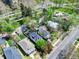 Neighborhood aerial view showcasing mature trees and nearby streets at 458 S Downing St, Denver, CO 80209