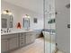 Luxurious bathroom with double vanity, soaking tub, and modern walk-in shower at 2533 N Emerson St, Denver, CO 80205