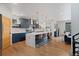 Open-concept kitchen featuring a large island, modern cabinetry, and stainless steel appliances at 2533 N Emerson St, Denver, CO 80205