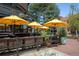 Inviting outdoor dining area with yellow umbrellas providing shade for a comfortable experience at 2711 Mapleton Ave # 27, Boulder, CO 80304