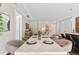 The dining room features a modern table and chairs, open layout, and ample natural light at 4200 W 17Th Ave # 211, Denver, CO 80204
