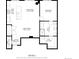 Detailed floor plan of the condo, showcasing the layout of the kitchen, living area, and bedrooms at 4200 W 17Th Ave # 211, Denver, CO 80204