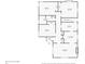 This floor plan highlights the layout of the first floor featuring the living room, kitchen, bedrooms and bathroom at 2301 Vine St, Denver, CO 80205