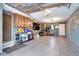 Spacious garage with a mix of shelving and cabinet storage at 4833 S Pitkin Ct, Aurora, CO 80015