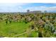 Aerial view of a home near a park, showcasing its proximity to green spaces and recreational opportunities at 6054 S Akron Way, Greenwood Village, CO 80111