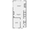Detailed floor plan showcasing the layout of the living room, dining room, and kitchen at 2311 Decatur St, Denver, CO 80211