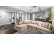 Spacious basement area includes a seating area, home gym, and plenty of room for activities at 11681 Night Heron Dr, Parker, CO 80134