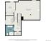 This floor plan shows the basement level of the house with a recreation room, bedroom, and bath at 11681 Night Heron Dr, Parker, CO 80134