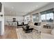 Bright and airy living room with modern furniture, large windows, and an open concept design at 6506 Merrimack Dr, Castle Pines, CO 80108