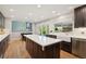 Modern kitchen with a large island, stainless steel appliances, and bright natural lighting at 2187 Wynterbrook Dr, Highlands Ranch, CO 80126