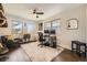 Bright office space featuring hardwood floors, natural light, and modern furnishings at 5254 W Oberlin Dr, Denver, CO 80235