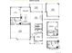 Detailed main level floor plan showing the kitchen, living spaces, and garage layout of the home at 938 Coal Bank Trl, Castle Rock, CO 80104