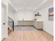Basement area features modern cabinetry and a neutral color scheme, complete with sleek hardware at 4721 Elm Ct, Denver, CO 80211
