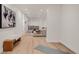 Modern living room with hardwood floors, neutral paint, recessed lighting, and stylish furniture at 4721 Elm Ct, Denver, CO 80211