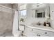 Modern bathroom with updated vanity and shower at 7119 S Riviera St, Aurora, CO 80016