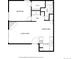 Floor plan showing a one bedroom, one bath layout at 14191 E Jewell Ave # 203, Aurora, CO 80012