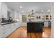 Modern kitchen with an island, stainless steel appliances, and sleek countertops at 6625 E 6Th Avenue Pkwy, Denver, CO 80220
