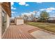 A spacious backyard featuring a patio and storage shed at 2916 S Jasper St, Aurora, CO 80013