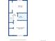 Upstairs floor plan showing a bedroom, bathroom, hall, and primary bedroom at 4655 Independence St # 3, Wheat Ridge, CO 80033