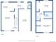 Floor plans for the first and second floors of the home at 4655 Independence St # 3, Wheat Ridge, CO 80033