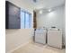 Functional laundry room with a side-by-side washer and dryer, plus a wall-mounted water heater at 19033 E 22Nd Cir, Aurora, CO 80011