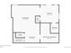 A basement floor plan featuring a Gathering room, bedroom, kitchennette, bathroom, utility room, and closet at 1312 Pine View Rd, Golden, CO 80403