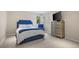 Cozy bedroom with blue accents, a large window, and hardwood floors at 7126 Cedarwood Cir, Boulder, CO 80301