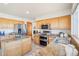 Spacious kitchen featuring stainless steel appliances, granite counters and an island for food prep at 8743 Fairview Oaks Ln, Lone Tree, CO 80124