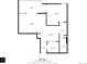Floor plan showing layout of living room, kitchen, bedroom, dining area, balcony, and bathroom at 955 Eudora St # 1106, Denver, CO 80220