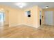 Bright living area boasts hardwood floors and neutral paint, creating a welcoming atmosphere at 955 Eudora St # 1106, Denver, CO 80220