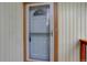 Closeup of back screen door entry at 9209 William Cody Dr, Evergreen, CO 80439