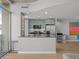 Stylish kitchen island featuring sleek cabinets, modern fixtures, and stainless steel appliances at 891 14Th St # 2505, Denver, CO 80202