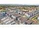 Aerial view of a community with modern townhomes and convenient access to amenities at 12270 W 57Th Ave, Arvada, CO 80002