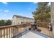 Deck with patio furniture and grill, offering mountain views at 1143 Autumn Star Pt, Monument, CO 80132