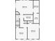 Upper floor plan with two bedrooms, two bathrooms and closets at 1143 Autumn Star Pt, Monument, CO 80132