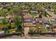 Aerial view of the backyard showcasing the layout, landscaping, and surrounding neighborhood at 716 S Osage St, Denver, CO 80223