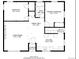 Detailed floor plan showcasing the layout of the home's main level with kitchen, bedrooms, living and dining areas at 716 S Osage St, Denver, CO 80223