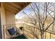 Relax on the balcony with views of mature trees and lake with bridge at 12114 Melody Dr # 303, Denver, CO 80234