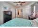 Bedroom with double bed, dresser, and closet at 2959 Skyward Way, Castle Rock, CO 80109