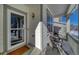 Front entrance with a storm door and a welcome mat; winter view at 2959 Skyward Way, Castle Rock, CO 80109