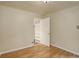 Bedroom closet with built-in shelving and additional storage at 4324 Eaton St, Denver, CO 80212