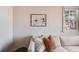 Close-up of living room sofa and décor with natural light at 709 2Nd St, Golden, CO 80403