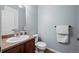 Convenient half bathroom with a single sink and toilet at 4067 S Odessa St, Aurora, CO 80013