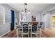 Dining area with dark wood table and blue chairs at 4067 S Odessa St, Aurora, CO 80013