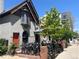 Unique commercial space with vibrant colors, large windows, and ample bicycle parking at 4525 King St, Denver, CO 80211