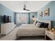 Large bedroom with great natural light and a ceiling fan at 4571 Stuart St, Denver, CO 80212