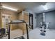 Basement gym including a treadmill and weight lifting equipment at 185 S Fuller Placer Rd, Breckenridge, CO 80424