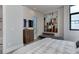 Contemporary bedroom with sleek furniture, modern art, and ample natural light at 2442 Champa St, Denver, CO 80205