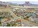 Aerial view of homes near C-470, Soda Lakes, Red Rocks and C-470 Bike Trail, perfect for outdoor enthusiasts at 4309 S Coors Ct, Morrison, CO 80465