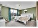 Bedroom with a plush carpet, light-colored walls, and a large window offering ample natural light at 4309 S Coors Ct, Morrison, CO 80465
